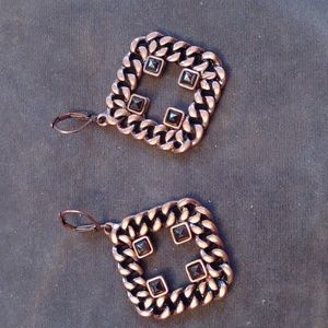 Heidi Klum Copper Color Pierced Earrings NWOT